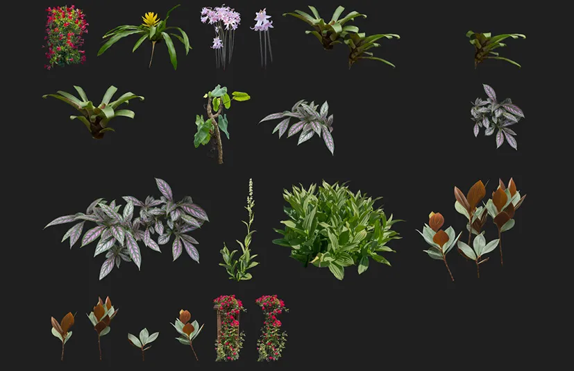 枝叶植物包 - Cutout pack - Foliage