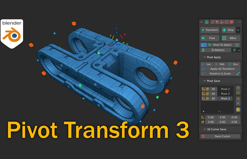 Blender轴心原点移动插件 Pivot Transform V4.2
