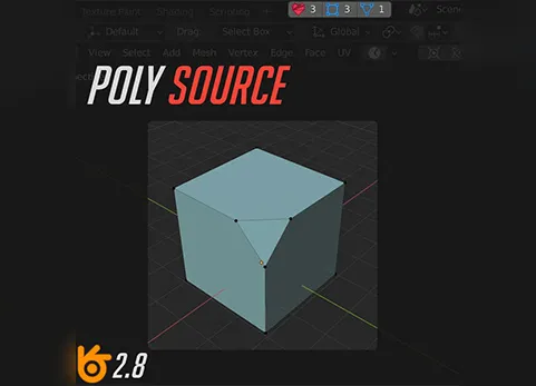Blender快速选择多边形面类型 - Poly Source Addon