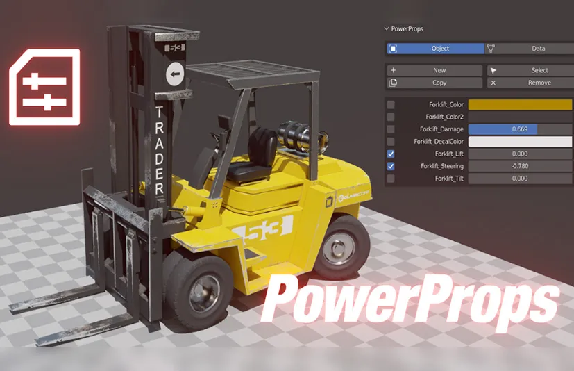 Blender模型动画控制属性复制插件 PowerProps v0.3.1