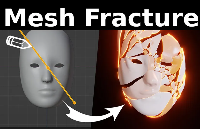 Blender模型破碎插件 - Procedural Mesh Fracture v1.0