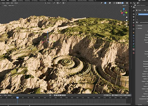 Blender程序化地形着色器 - ProceduralTerrainShader