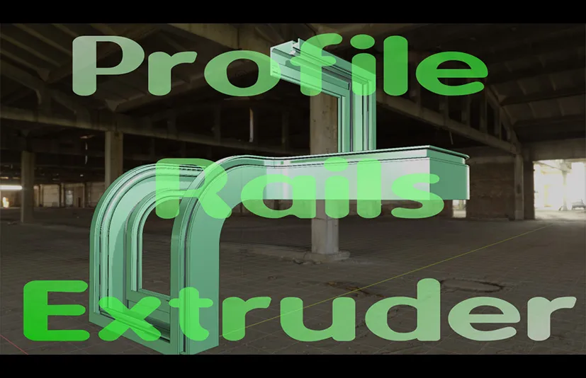 Blender模型建筑挤压 - Profile Rails Extruder v0.0.4