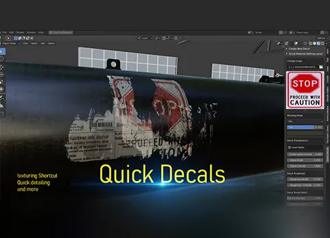 Blender快速贴花插件 - Quick decals v2.1.0