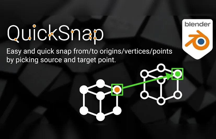 Blender顶点吸附对齐工具 - Quicksnap v1.4.8