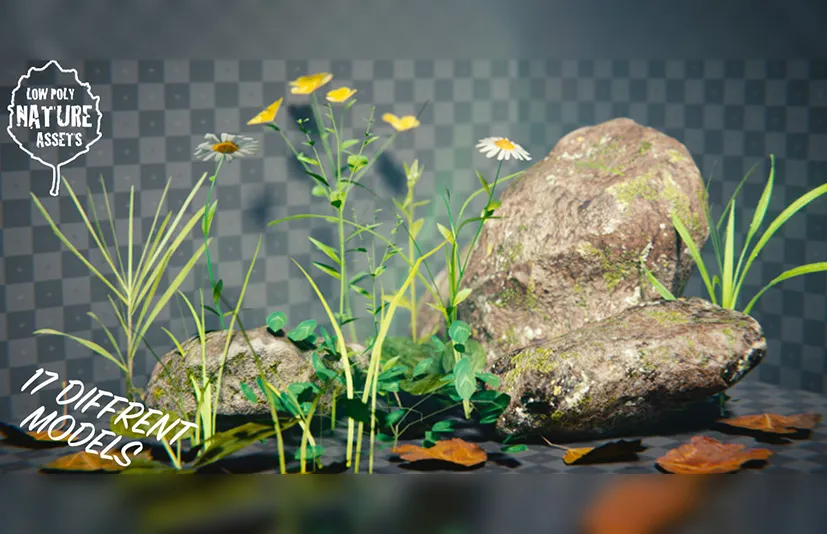Blender逼真的自然资源包 Realistic Nature Asset Pack v1.2