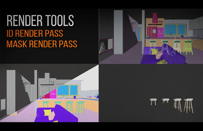 Blender模型单独分层通道渲染插件 - Render Tools v1.7