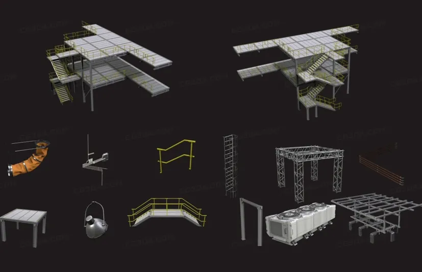 现代工业模型包-RenderCrate-Modern_Industrial_Pack