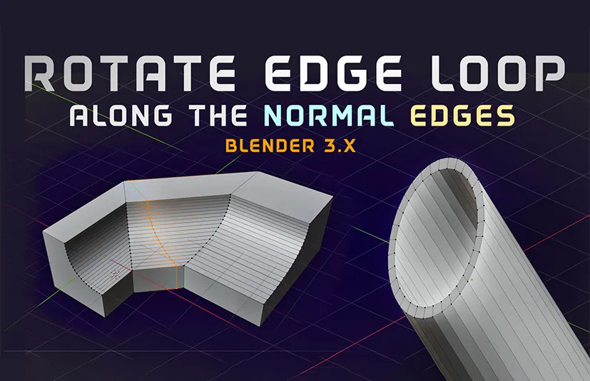 Blender横截面旋转插件 - Rotate Edge Loop v1.7