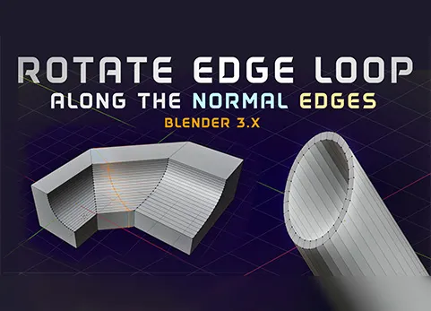 Blender横截面旋转插件 - Rotate Edge Loop v1.7