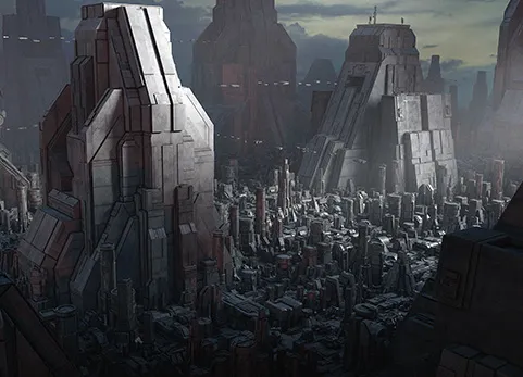 科幻城市场景3D模型 - Sci-Fi Brutalist