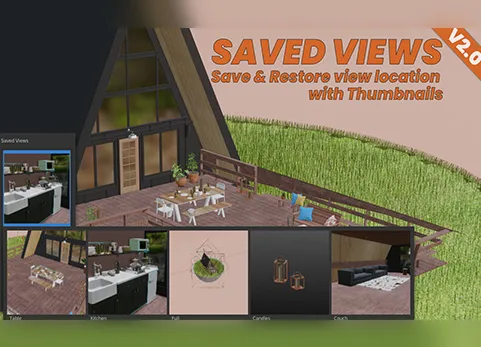 Blender镜头保存模型快速查找插件 Saved Views V3.0