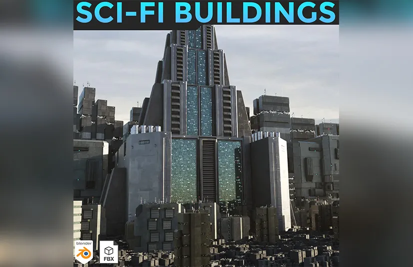 Blender科幻建筑 - Sci-Fi Buildings