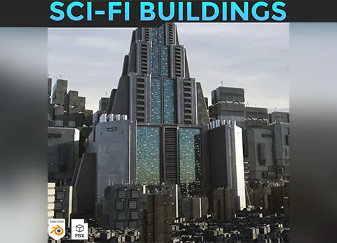 Blender科幻建筑 - Sci-Fi Buildings
