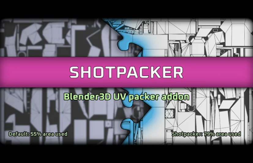 Blender展UV贴图打包插件 - Shotpacker