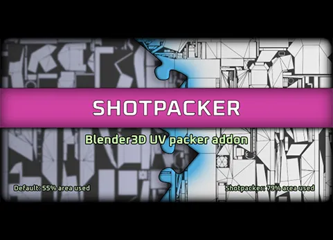 Blender展UV贴图打包插件 - Shotpacker