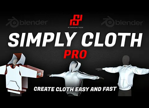 Blender布料模拟生成插件Simply Cloth Pro v3.3