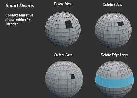 Blender智能删除插件 Smart Delete v1.1.2