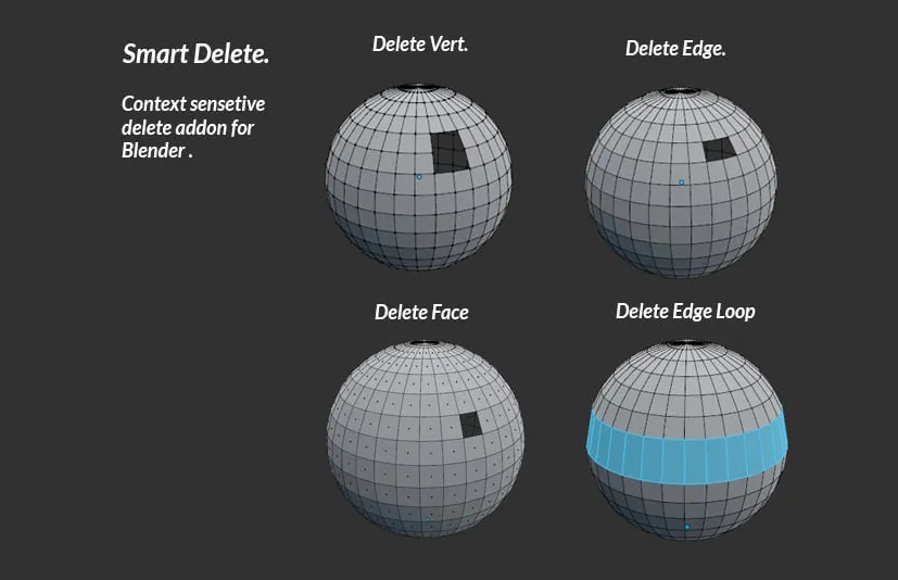 Blender智能删除插件 Smart Delete v1.1.2