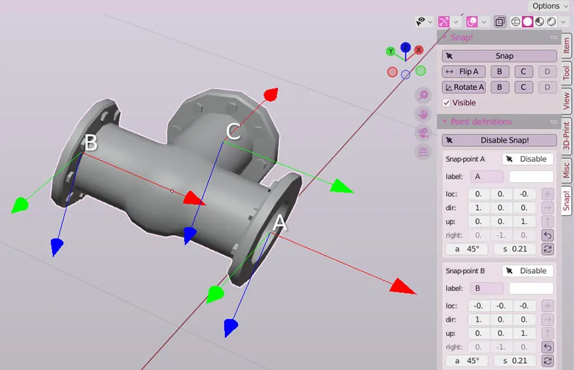 Blender吸附捕捉对齐工具 - Snap!