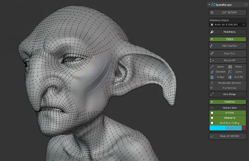 Blender重拓扑插件 SpeedRetopo v0.3.8
