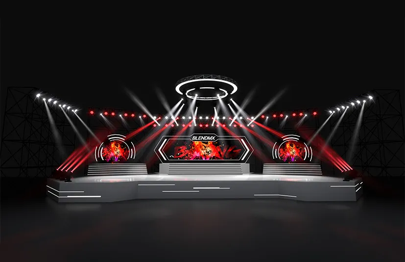 Blender舞台阵列灯光生成器资产预设 - Stage Lighting Kit
