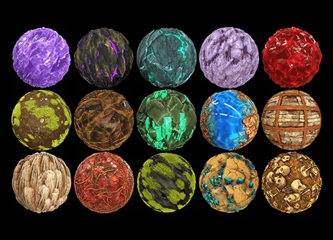 风格化的洞穴纹理 - Stylized Cave Textures - RPG Environment