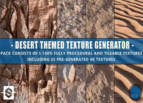 沙漠主题4K纹理包-Desert Themed Texture Pack + 4k textures