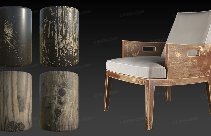 202个木纹金属污垢磨损黑白贴图-+200 stencils: dirt and damage, roughness, metal, wood