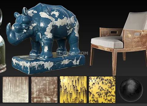202个木纹金属污垢磨损黑白贴图-+200 stencils: dirt and damage, roughness, metal, wood