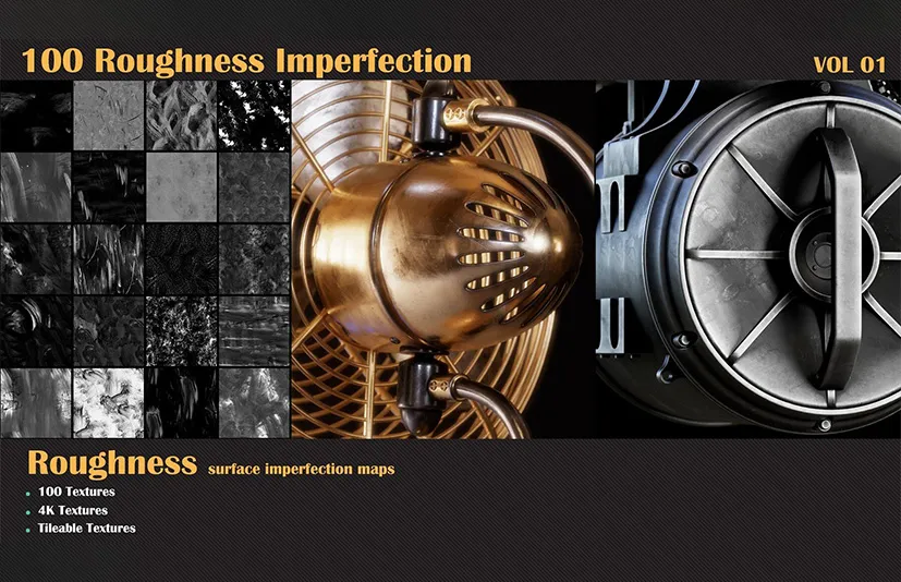 粗糙度贴图 - 100 Roughness Imperfection-VOL 01
