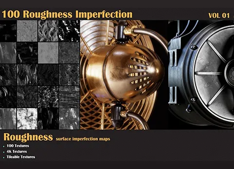 粗糙度贴图 - 100 Roughness Imperfection-VOL 01