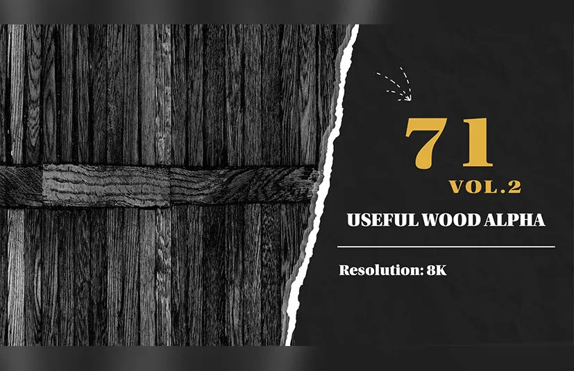 8K木材木板缺陷vol.2 - 71 High Quality (8K) Useful Wood Stencil Imperfection vol.2