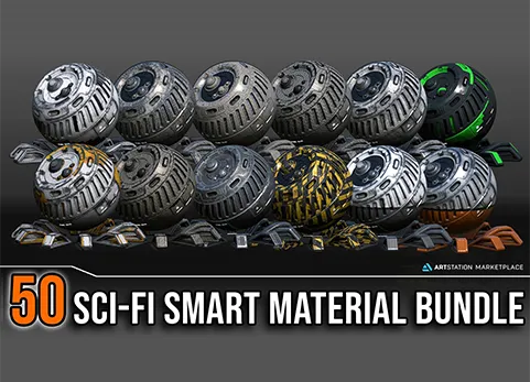 50个高质量科幻智能材质-50 High Quality Sci-Fi Smart Material Bundle