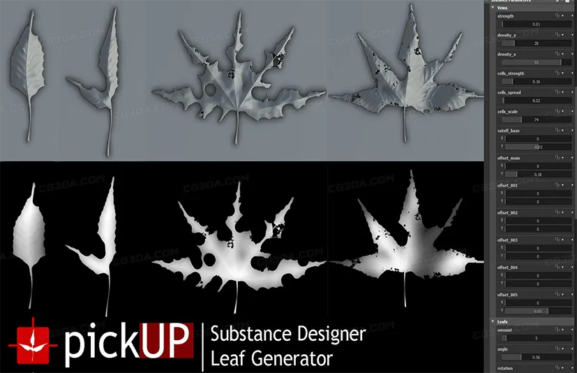 SD叶子生成器-Substance Designer Leaf Generator