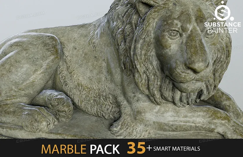 35个大理石智能材质包-Marble Pack 35+ Smart Materials By Marco Tomaselli