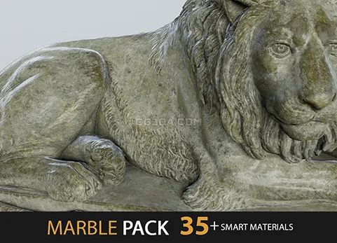 35个大理石智能材质包-Marble Pack 35+ Smart Materials By Marco Tomaselli