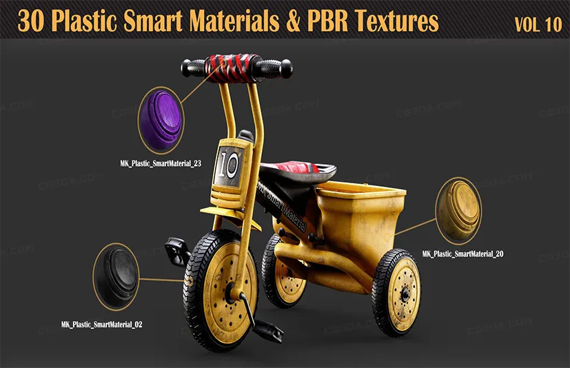 30个塑料智能材质-30 Plastic Smart Materials & PBR Textures – VOL 10