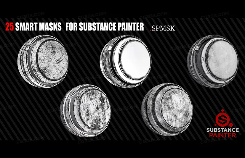 25个智能蒙版-25 Smart Mask For Substance Painter