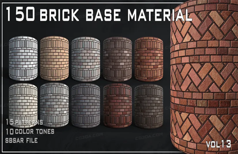 150个砖块智能材质-150 Brick Base Material – VOL13