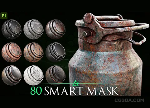 80个高细节智能遮罩-80 High-Detail Smart Mask - Texturing Essential / substance painter - MEGA PACK