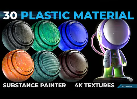 塑料智能材质 - 30 Plastic Material - Smart Material + 4K Textures Set