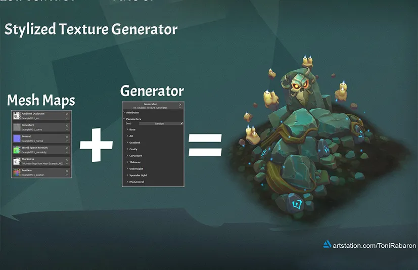 风格化生成器 - Stylized Texture Generator for Substance Painter