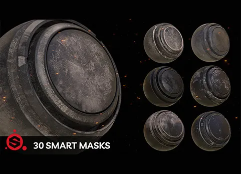 智能遮罩 - 30 Smart Masks For Substance Painter