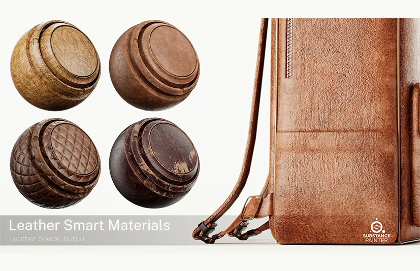 皮革智能材质 - Leather Smart Materials for Substance painter