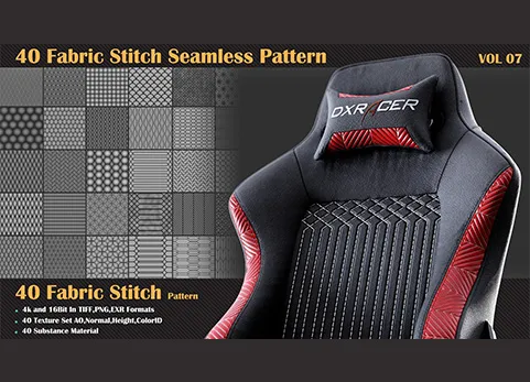 40 种织物无缝图案 - 40 Fabric Stitch Seamless Pattern - VOL 07