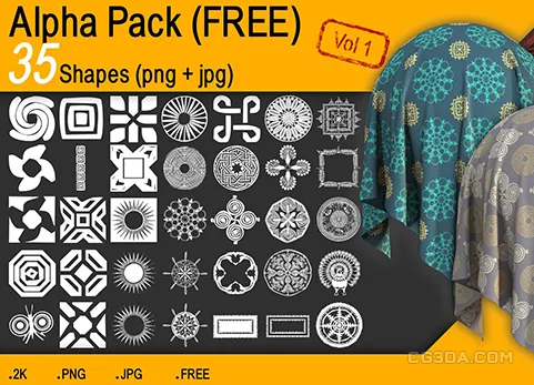 透明通道图案贴图包-Alpha Pack Vol 1