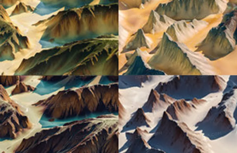 10个山谷景观高清贴图-Landscape Kit - Valley
