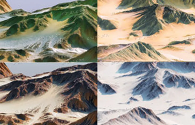10个山谷景观高清贴图-Landscape Kit - Valley