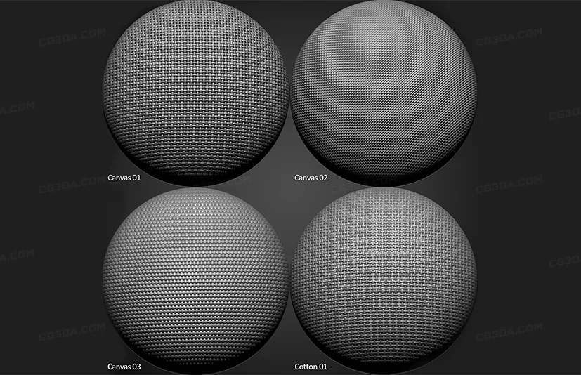 45种实用4K无缝不同面料凹凸贴图包-45 FABRIC ALPHAS 4K (Seamless and tileable)